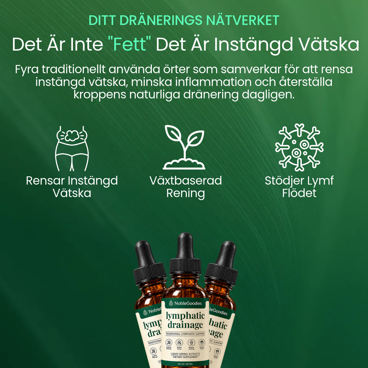 NobleGoodies® Lymfatisk Dränering Droppar